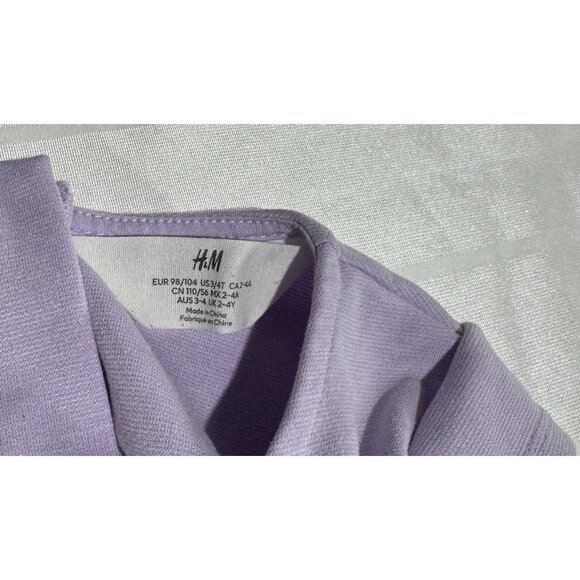 H&M Disney Frozen Elsa Dress 3T-4T Dress Up Play Bow Purple - Picture 6 of 9